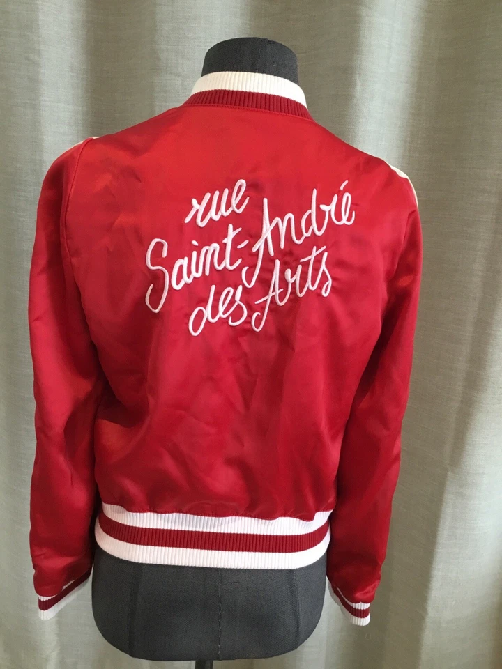 Superbe Blouson Teddy Rouge Modèle Bob Maje 38 Jamais Porté  - Photo 3/4