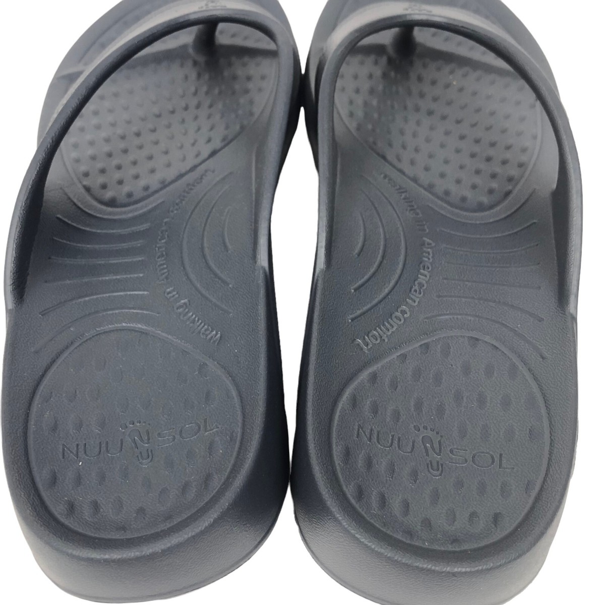 NEW Nuusol Cascade Flip Flops Granite Gray Mens 13 Made in  display picture 3