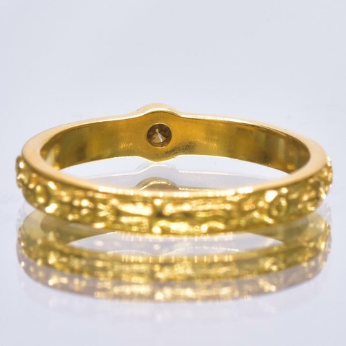 Diamond Ring 0.08ct US size 7 Gold Vermeil Sterling Silver Genuine Natural 2.26g - Picture 3 of 9