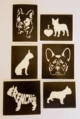 Bulldog francese cane mix stencil per incisione su vetro artigianato/hobby francese
