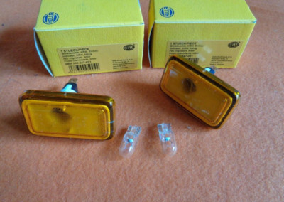 Hella Direction indicator light SET complete yellow / orange 911 year 74-98