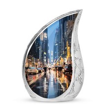 Rainy Evening Commute Tiny Urn - Urn For Human Ashes - Urn For Ashes Adult Male