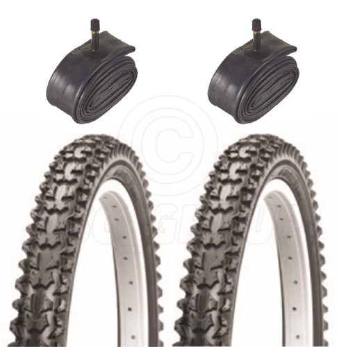 Lot De 2 Pneus Vélo PRO+ 26 X 2.125 Vert + Chambres à Air + Bandes Jante - Neuf Sous Emballage