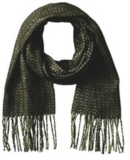 NWT 42 Cashmink Fraas Acrylic MARLED HUNTER GREEN FRINGE SCARF CASHMERE FEEL