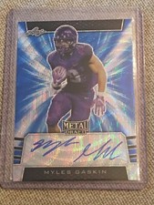 MYLES GASKIN 2019 LEAF METAL DRAFT AUTOGRAPH #14/20 DOLPHINS WASHINGTON HUSKIES