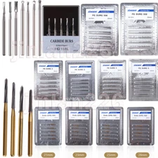 Dental Surgical Tungsten Steel Carbide Burs Round 25mm FGXL 1.6mm High Speed