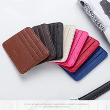 Men Leather Card Slim Bank Credit Card ID Card Holder Case Bag Wallet Holder