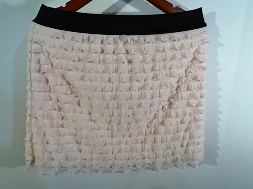 Kimchi Blue Elastic Waist Layered Ruffled Skirt Pink/Rose Size L - NWT