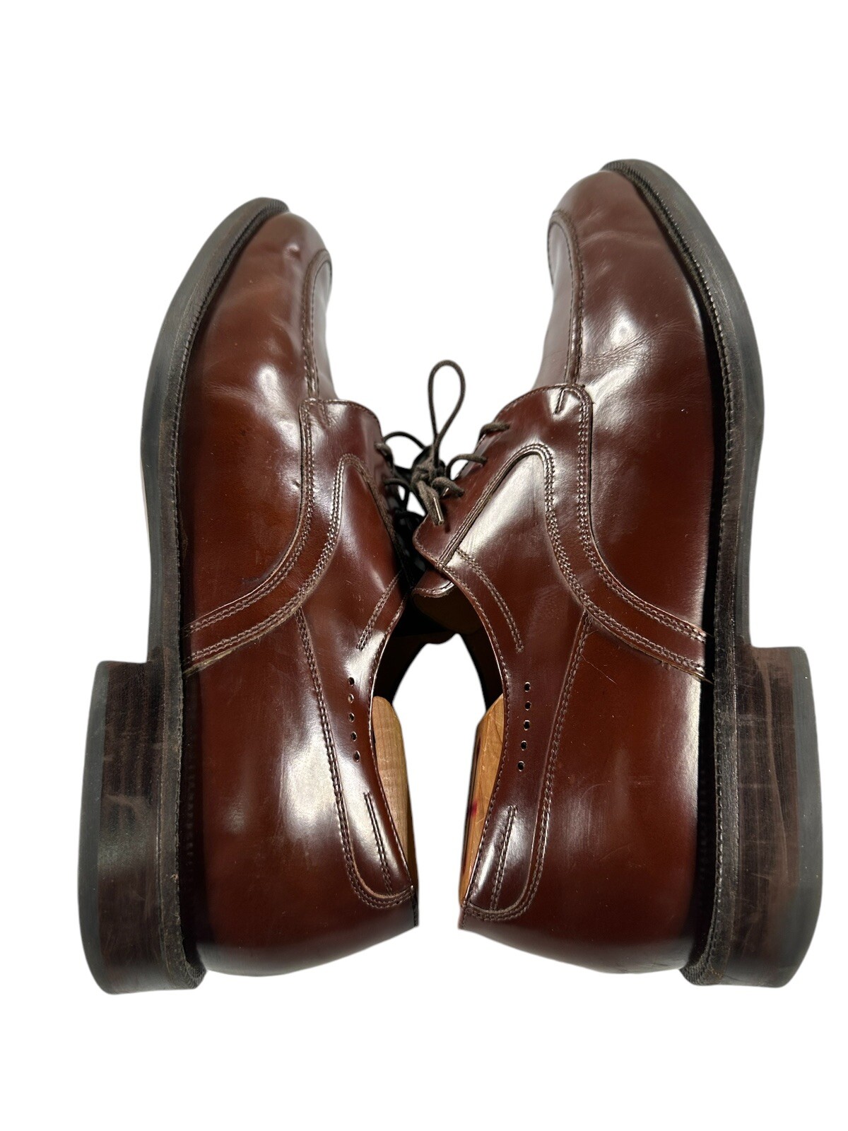 SAOLA Scarpe Johnston & Murphy Signature Series da uomo 10 5 M in pelle marrone punta divisa