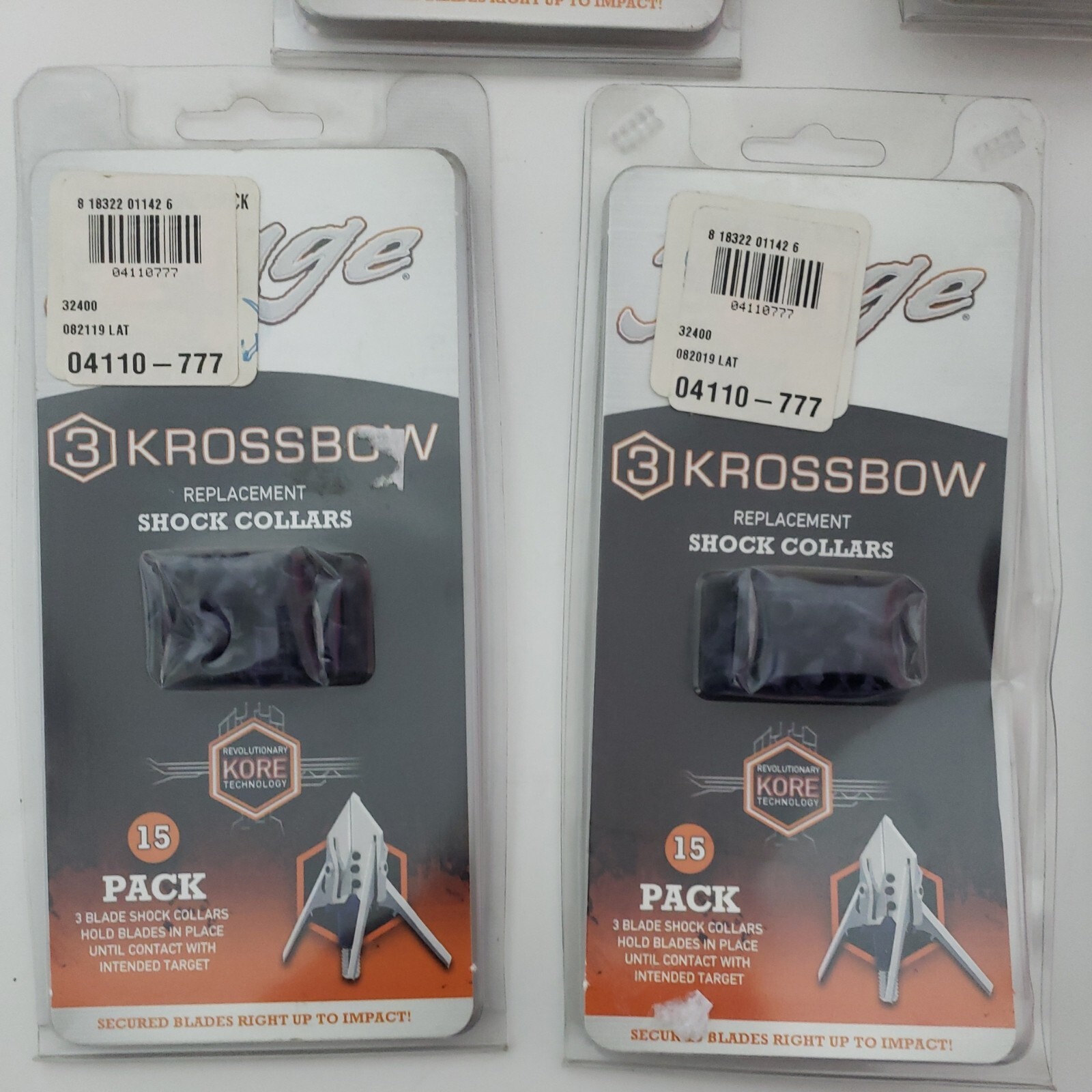 (Lot of 5)15pk Rage Replacement 3 Blade Shock Collars KORE Technology