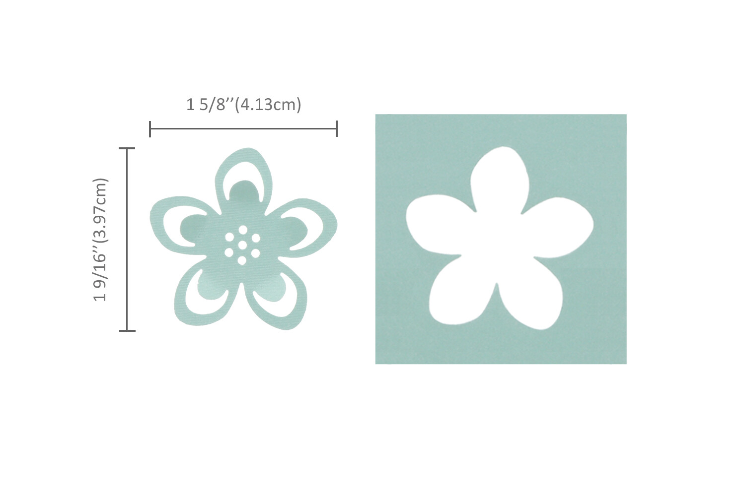 Bira Craft 1 5/8 inch Flower Silhouette Craft Lever Punch For Scrapbooking 