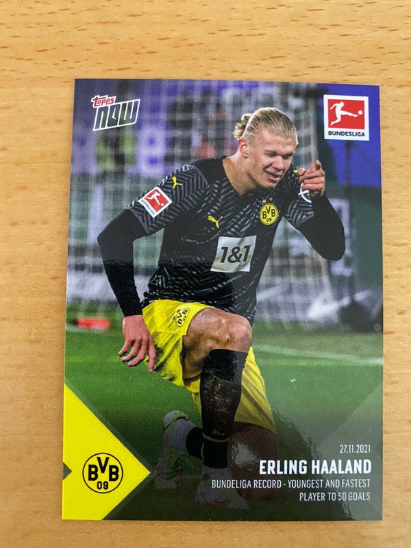 2021 TOPPS NOW Bundesliga Erling Haaland #83 BVB Borussia Dortmund