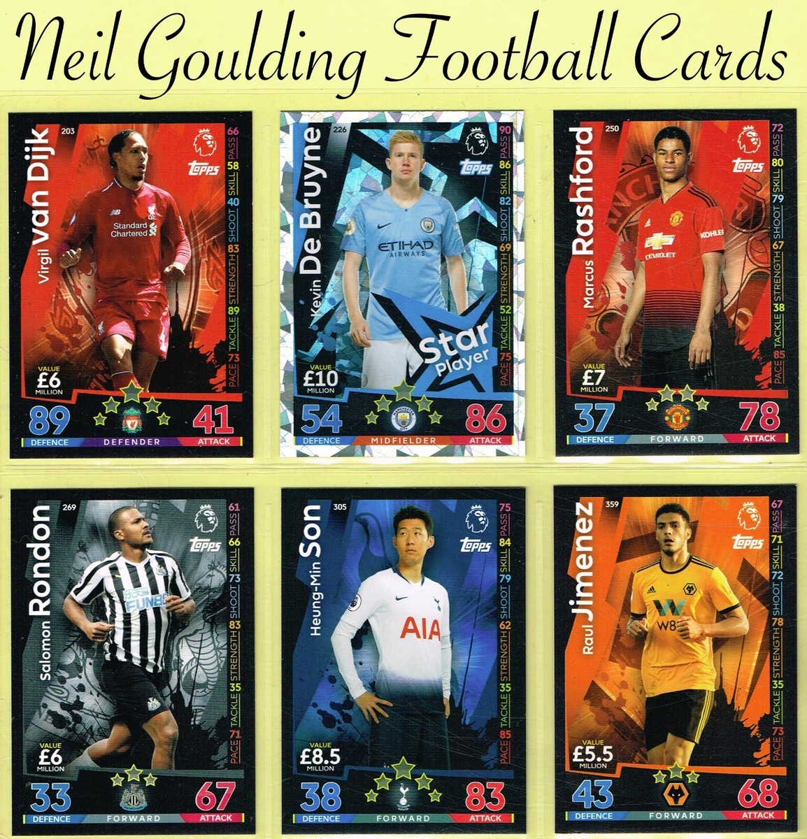Topps MATCH ATTAX 2018-19  PREMIER LEAGUE  Football Cards #181 to #360 |  eBay