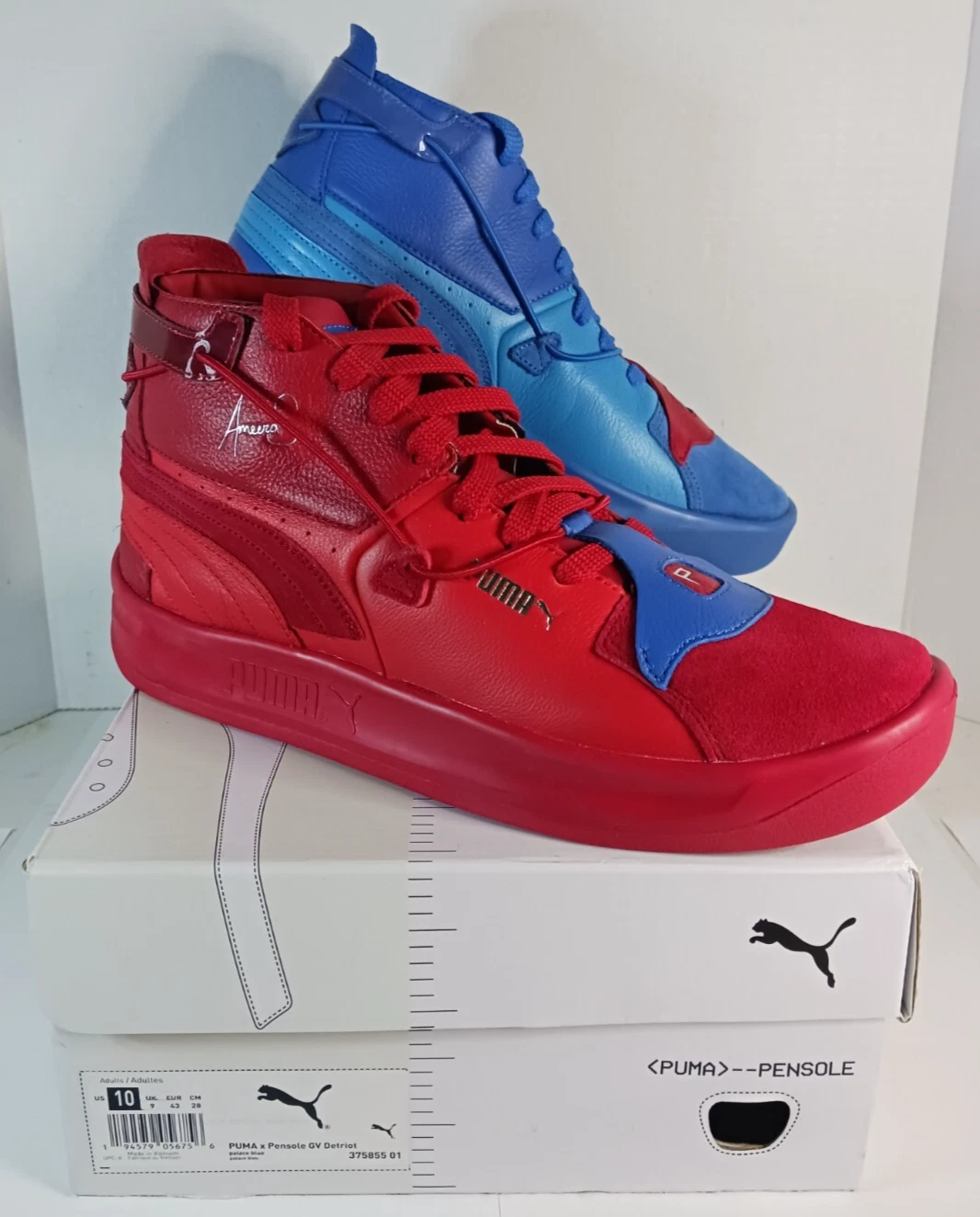 Scarpe sneakers Puma Gv X Pensole Detroit uomo rosso blu taglia 10 37585501