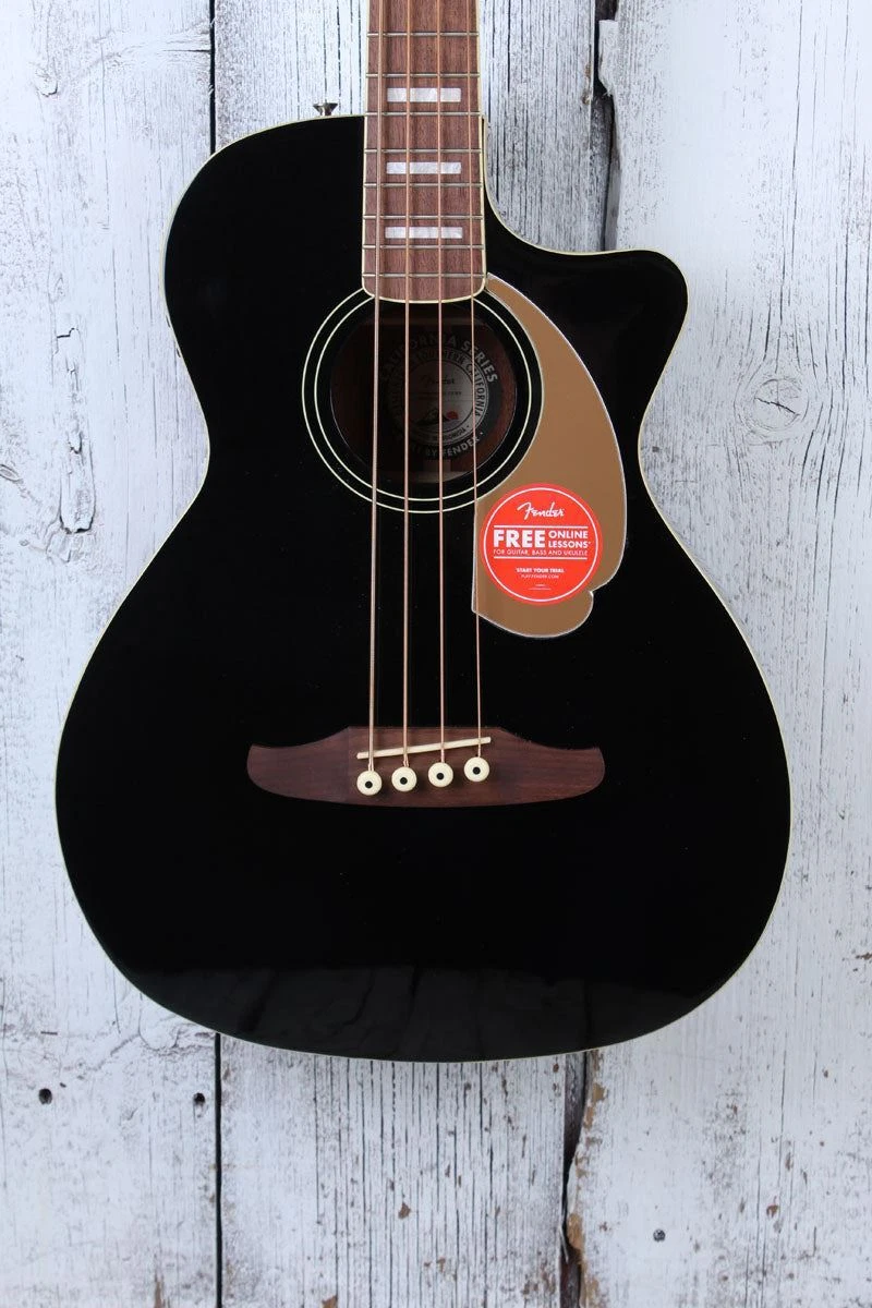 Fender Kingman Bass 4 String Acoustic Electric Bass Guitar Black