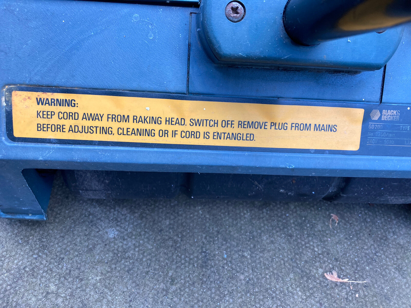 Black And Decker Electric Lawn Rake eBay