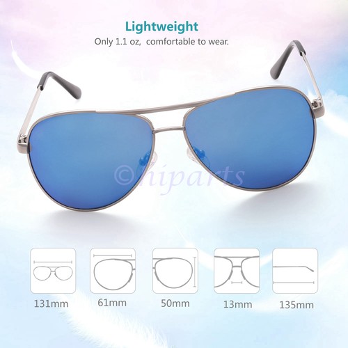 Shades Polarized Aviator Sunglasses for Women Men Vintage Driving Mirrored Case - Picture 17 of 265