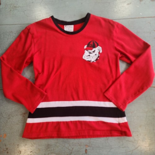 Bulldogs UGA Football Champion Red Women's Crew Neck Long