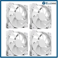 ✅4X VENTOLE PC CASE 120MM SILENZIOSE ANTI-VIBRAZIONI 3PIN+4PIN BIANCHE✅