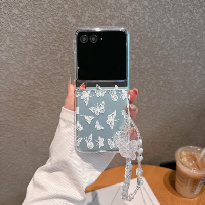 Slim Clear PC Phone Case Hinge Cover w/ Strap For Motorola Razr 40 ultra Razr+