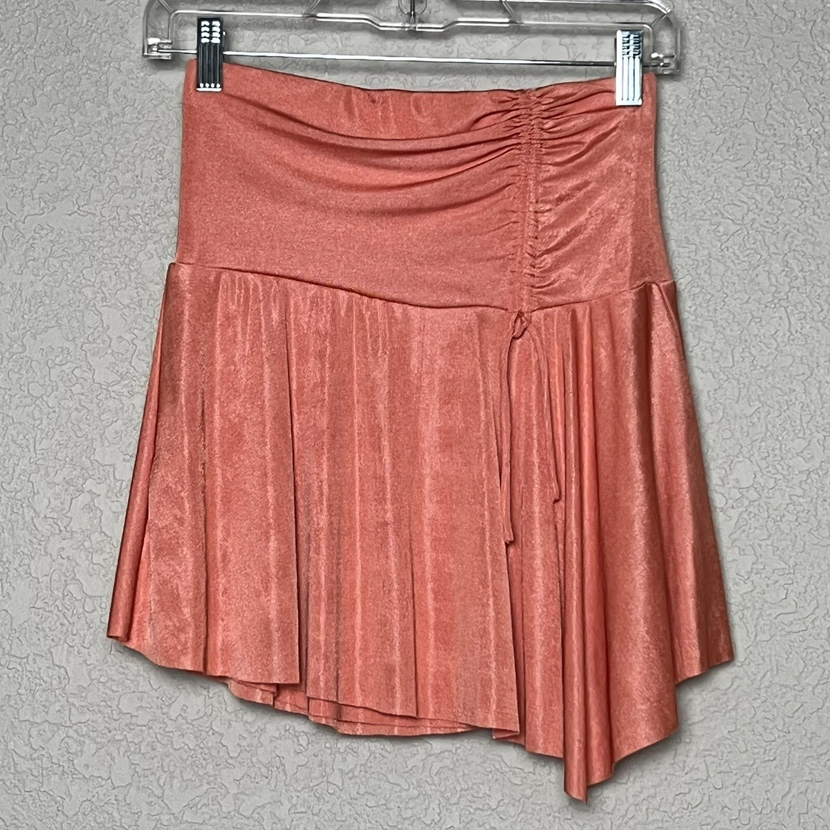 Ruched coral skirt cheap