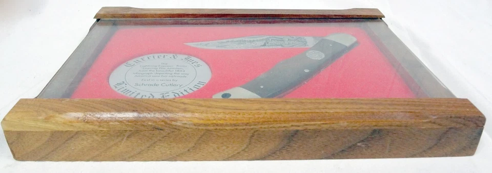 Schrade Currier & Ives 闪电特快列车限量版收藏品刀 — 第 2/4 张图片