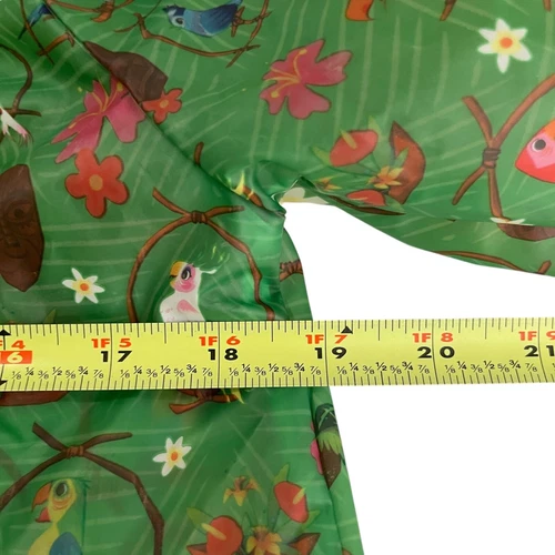 Disney Parks Enchanted Tiki Room 雨衣女式小号绿色连帽 - 第 3 张/共 9 张