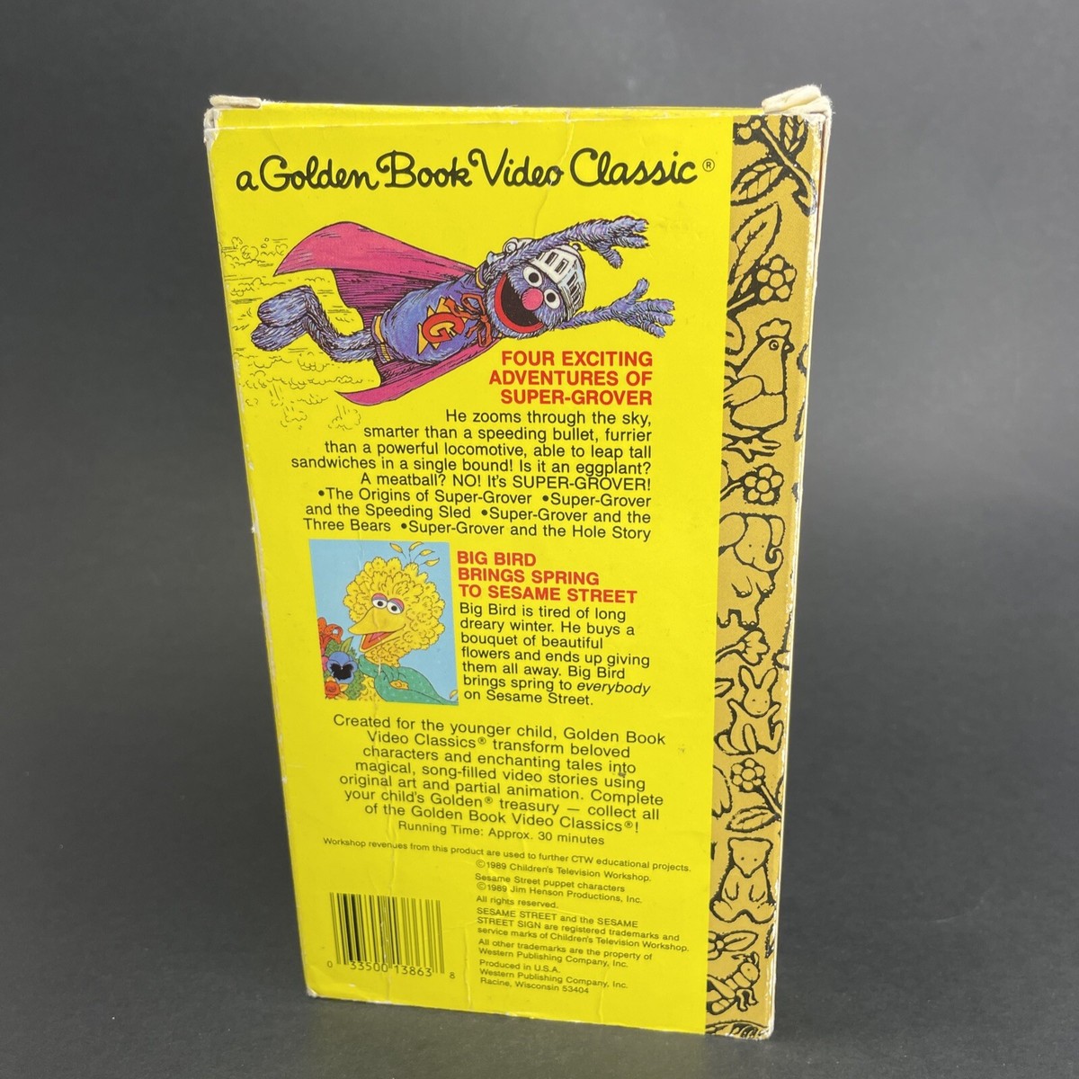 Grover's Five Sesame Street Stories (VHS, 1989) Children's Golden
