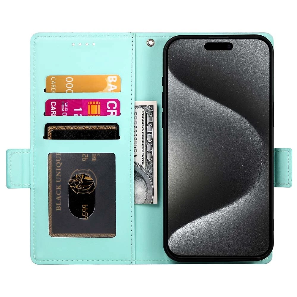 Luxury Magnetic Leather Flip Wallet Case for iPhone 11 12 13 14 15 Pro