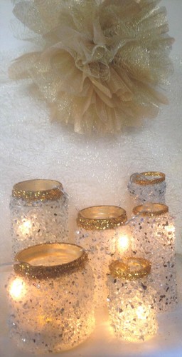 L'ORO che si riflette vasi in vetro decorati con grana di vetro/specchio - Foto 5 di 12