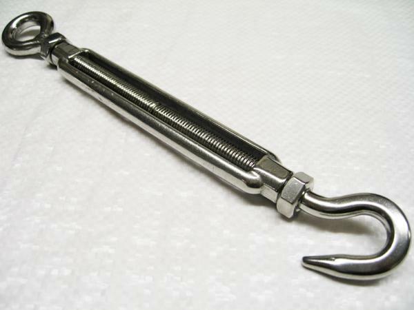 M4 6MM Eye Stainless Steel Turnbuckle Hook Eye - 4MM Straining Screw Barrel Open