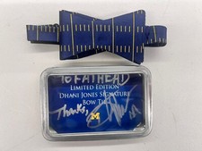 University Of Michigan Football Bow Tie Dhani Jones Autograph Limited Edition
