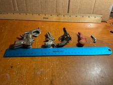 Vintage Metal Toy Cap Gun Key Chain Collection Of 6