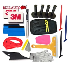 Car Wrapping Vinyl Tools Kit Micro Squeegee Tucking Scraper Razor 4 Magnets USA