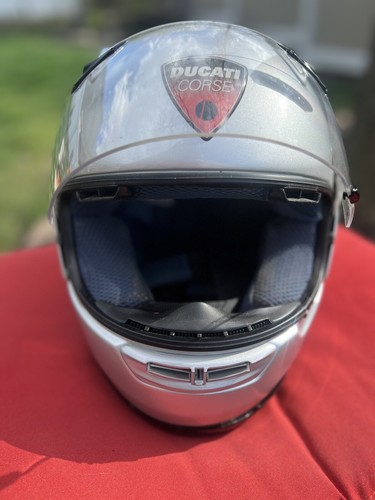 Vintage Ducati Corse/Arai Astral/Silver Full Face Helmet/Clear Visor/ Size XS-SM - Picture 14 of 20