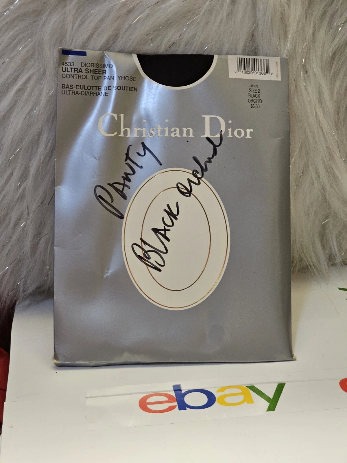 TOP VINTAGE CHRISTIAN DIOR CONTRÔLE ULTRA PURE ORCHIDÉE NOIR TAILLE 2 NEUF