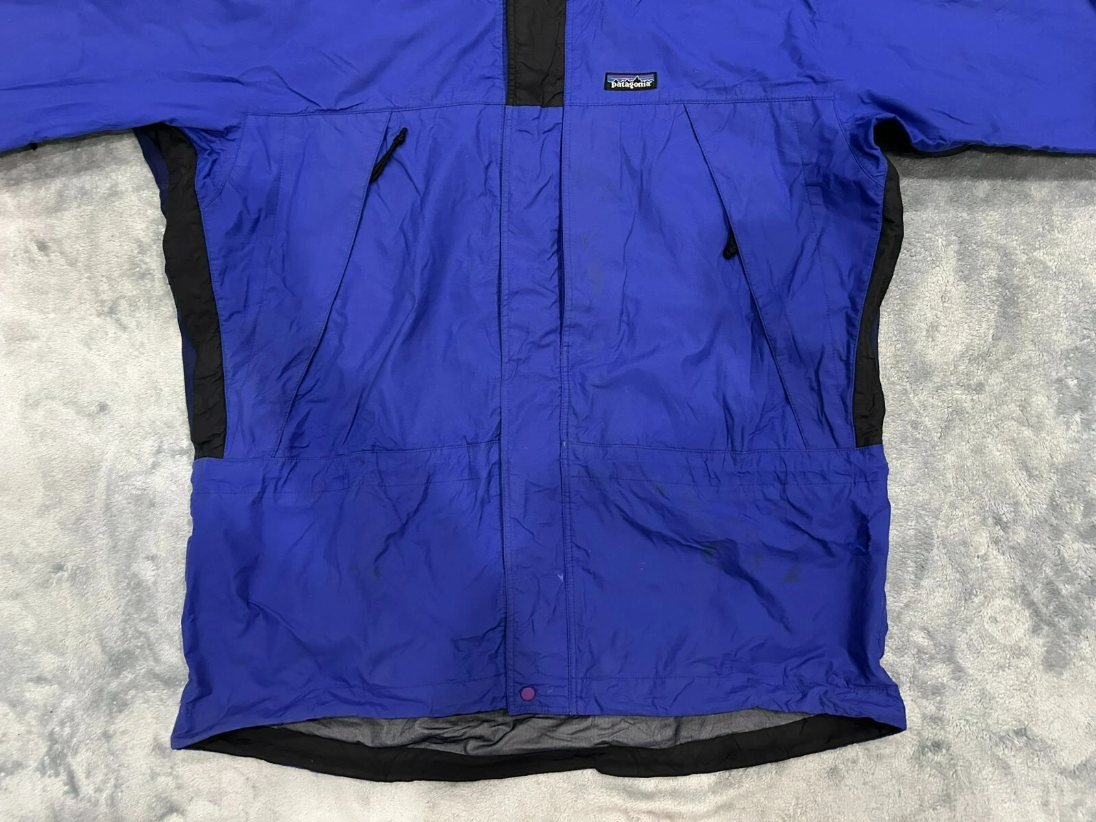 patagonia vintage triolet waterproof hooded full zip jacket
