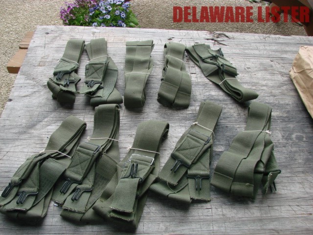 USA Military Army M-1950 Suspenders Trousers Dated 1951 Case Bag of 10 NOS DEAL