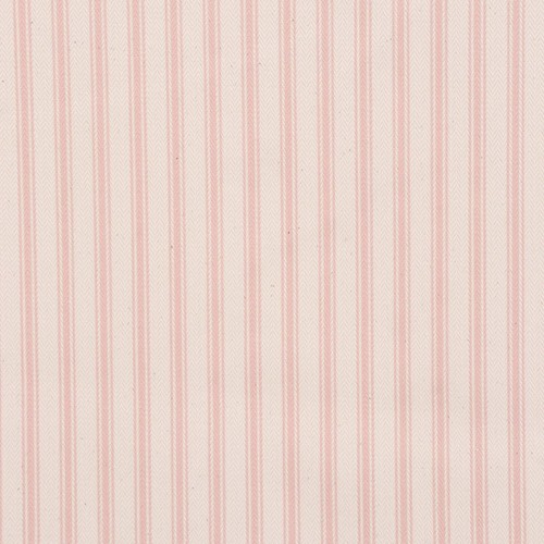 Kent Pink Ticking Stripe Fabric Herringbone Curtain Blind Upholstery Cushions - Picture 4 of 7