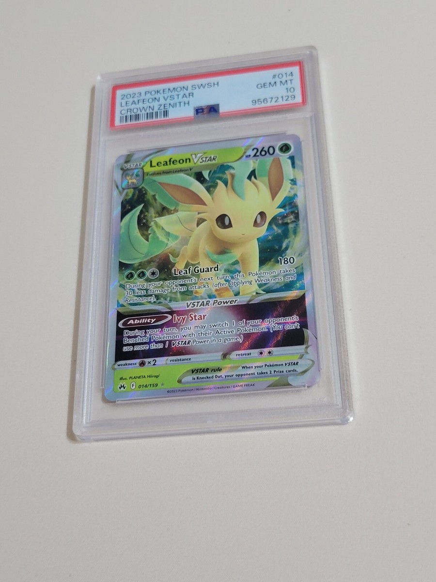 Leafeon Vstar - Pokemon SWSH Crown Zenith #14 - Gem Mint PSA Leafeon Vstar - Pokemon SWSH Crown Zenith #14 - Gem Mint PSA