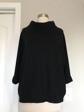 NWT NEIMAN MARCUS BLACK 100% CASHMERE SWEATER SIZE L