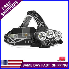 COB LED Headlamp USB Rechargeable Headlight Torch Work Light Bar Head Band Lamp