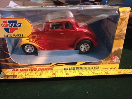 First Gear CarQuest Auto Parts 1933 Willys Coupe Die Cast Metal Street Rod Red - Picture 7 of 12