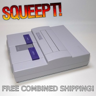Super Nintendo SNES System Console ONLY SNS-001 Completely Recapped + Restored!