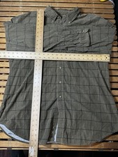 VTG Lee Dungarees Can't Bust 'Em Plaid Work Shirt Size XL