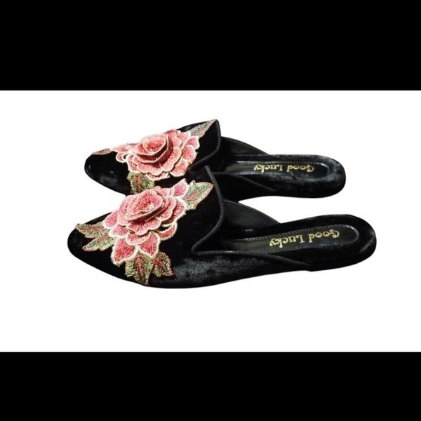 Women Paolo Simonini Mules Black Velvet 37
