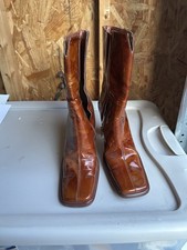 BRONX Shoes Vintage Brown Leather Boots 7447 Size 6.5M US Made in Brazil