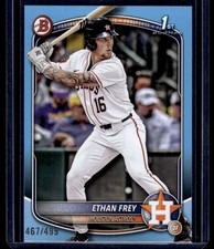ETHAN FREY 2025 BOWMAN DRAFT SKY BLUE BORDER #BD-67 467/499