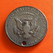 1/2 Dollar USA 1964 John F. Kennedy, Silber .900 (0.9), gebohrt (119)