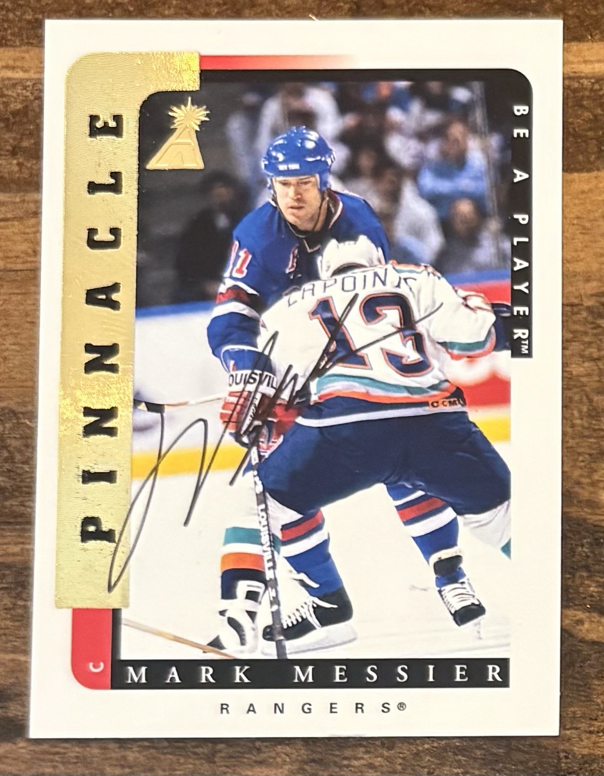 1996-97 Pinnacle Be A Player - Mark Messier #111,auto